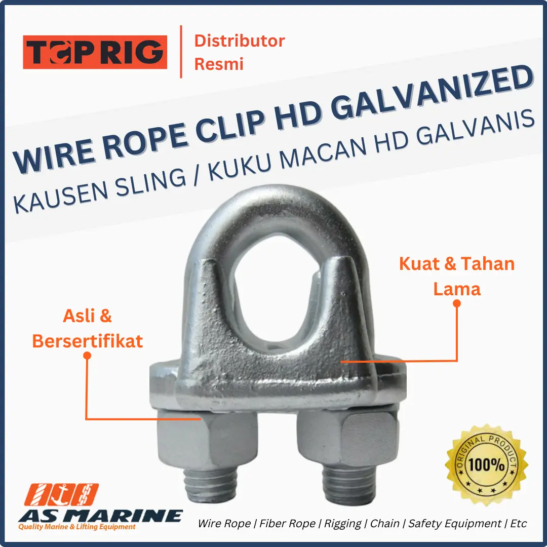 wire rope clip hd toprig galvanized